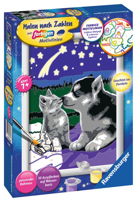RAVENSBURGER Malen nach Zahlen Hund und Katze