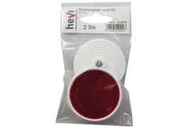 Hevi Rückstrahler rot PVC mit Schraube