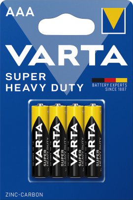 VARTA Zink-Kohle Batterie SUPER HEAVY DUTY AAA Micro R03 4er Pack