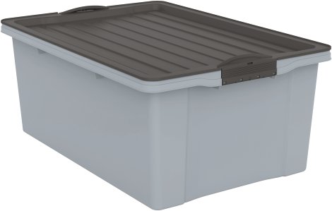 ROTHO Stapelbox Compact mit Rollen Misty Blue A3 38 l