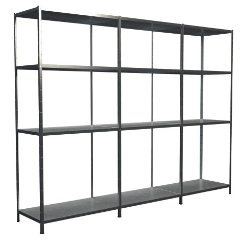SCHULTE REGALWELT Grund + Anbauregal 12 Böden verzinkt 180x280x35 cm