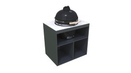 Küchenelement inkl. Kamado Grill Anthrazit Porzellan