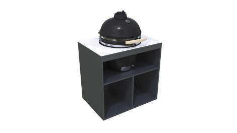 Küchenelement inkl. Kamado Grill Anthrazit Porzellan