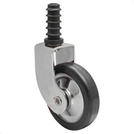 WAGNER Teewagenrolle mit Stift und Rundrohrhülse verchromt Ø 50 mm