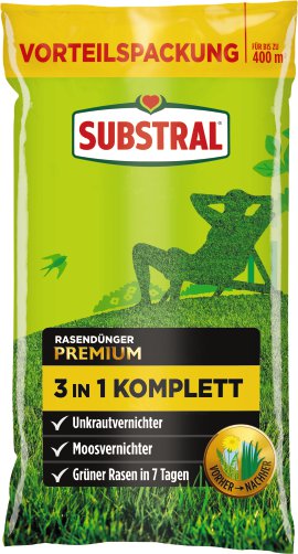 SUBSTRAL® 3 in 1 Komplett Rasendünger 14 kg