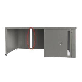 BIOHORT Lichtpaneel für Seitendach Gerätehaus Neo 2A-4D, 31,8x4,2x200 cm, Dunkelgrau-Metallic