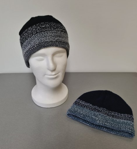 Herren Strickmütze Fleece-Stirnband OneSize Farbsortiert