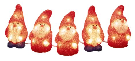 LED-Außenlichterkette Weihnachtsmann Warmweiß 40 Dioden