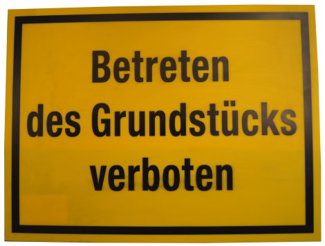 ALPERTEC Schild Betreten des Grundstücks verboten 30x40 cm