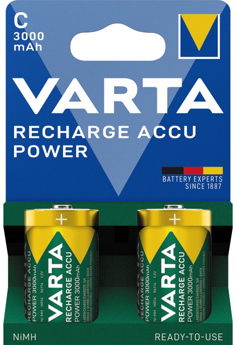 VARTA Batterie Recharge Accu Power C 3000 mAh Blister 2er