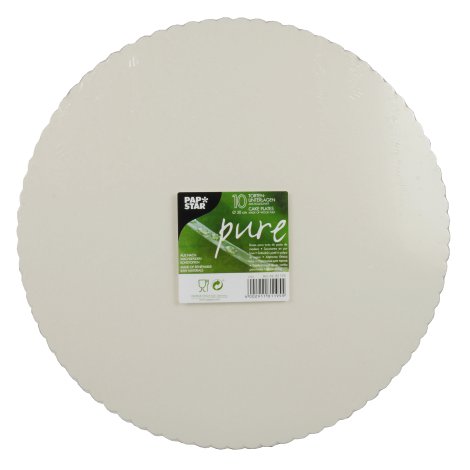 Tortenunterlage Pappe Pure 30 cm 10 Stk. weiß