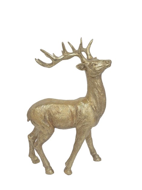 Dekofigur Rentier Gold 24x15x37,5 cm