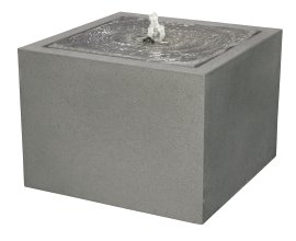 KENT LIVING Dekobrunnen Eckig Grau 44x44x32,5 cm