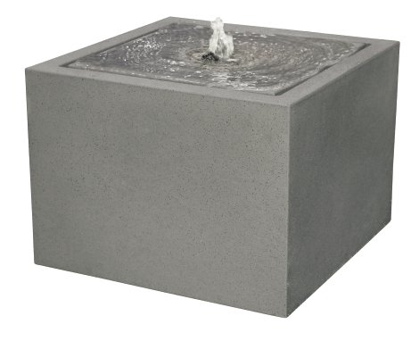 KENT LIVING Dekobrunnen Eckig Grau 44x44x32,5 cm