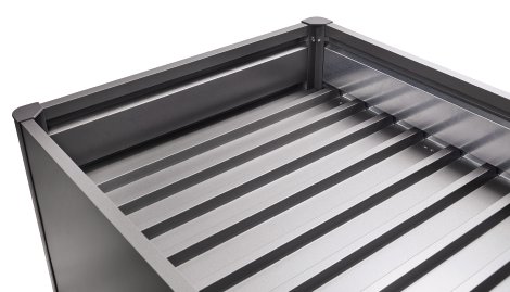 BIOHORT Zwischenboden für Hochbeet für 2x1 m (196x100x3 cm), Dunkelgrau-metallic