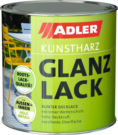 ADLER Glanzlack Kunstharz Tiefschwarz 375 ml