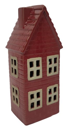 LED-Dekofigur Haus Rot