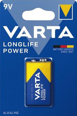 VARTA Alkaline Batterie Longlife Power 9V E-Block 6LP3146 1er Pack