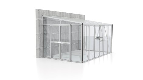 VITAVIA Anlehngewächshaus Helena 10200 ESG 3 mm Aluminium