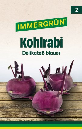 IMMERGRÜN Tütensamen Kohlrabi Delikatess Blau