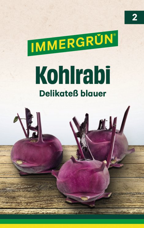 IMMERGRÜN Tütensamen Kohlrabi Delikatess Blau