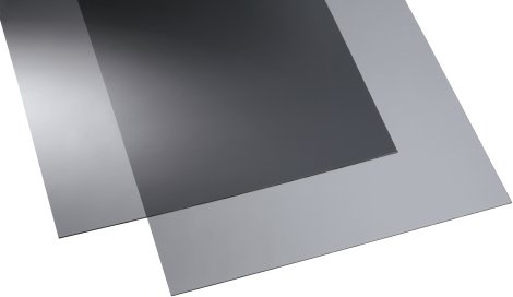 GUTTA Acryl Profilplatte Eben glatt Grau 1500x500x3 mm