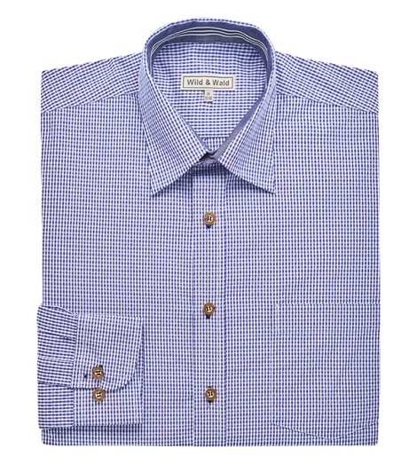 Wild & Wald Herren Langarm Hemd Karo 46