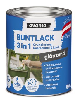 AVANIA Buntlack 3in1 Glänzend Verkehrsweiß