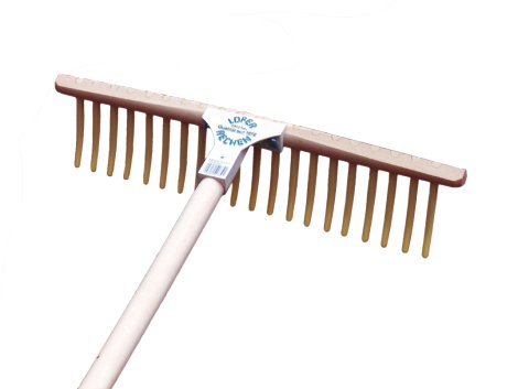LOFER RECHEN Rasenrechen engstehende Nylonzinken Joch 48 cm