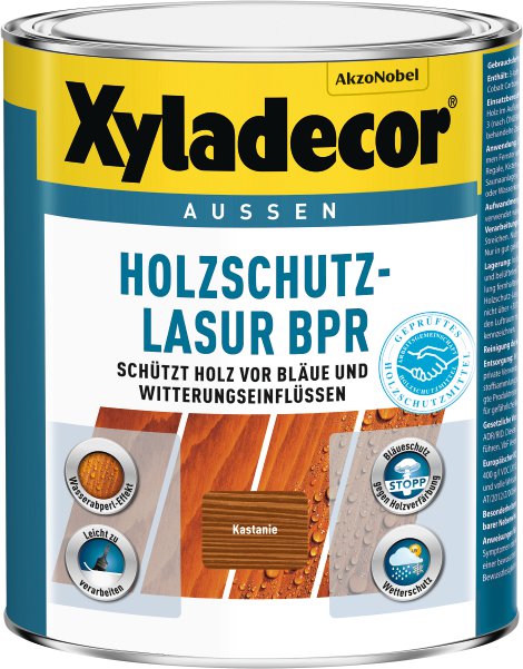 XYLADECOR Holzschutzlasur BPR Kastanie 1 l