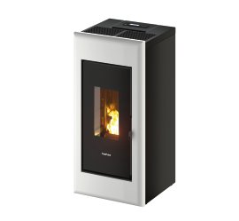 FREEPOINT Pelletofen One Airtight Stahl Weiß 7 KW