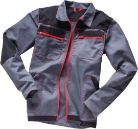 WERKSTOFF Kinder-Bundjacke grau/schwarz/rot