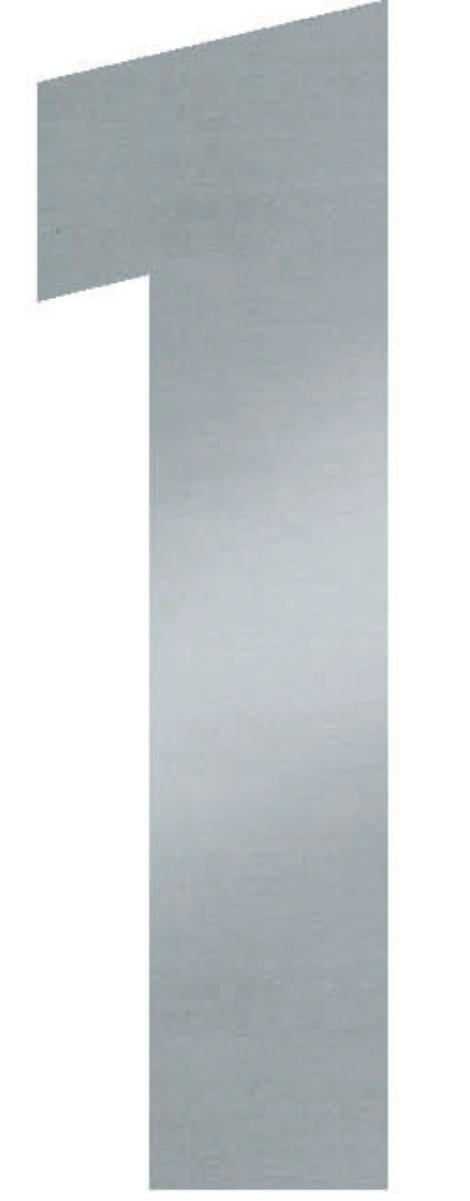 ALPERTEC Hausnummer 1 Edelstahl 160 mm