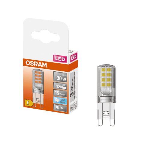 OSRAM LED-Speziallampe PIN 30 G9, Kaltweiß 2,6W