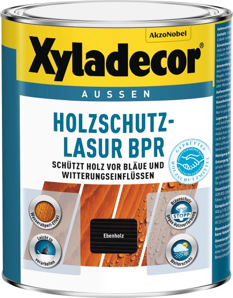 XYLADECOR Holzschutzlasur BPR Ebenholz 1 l
