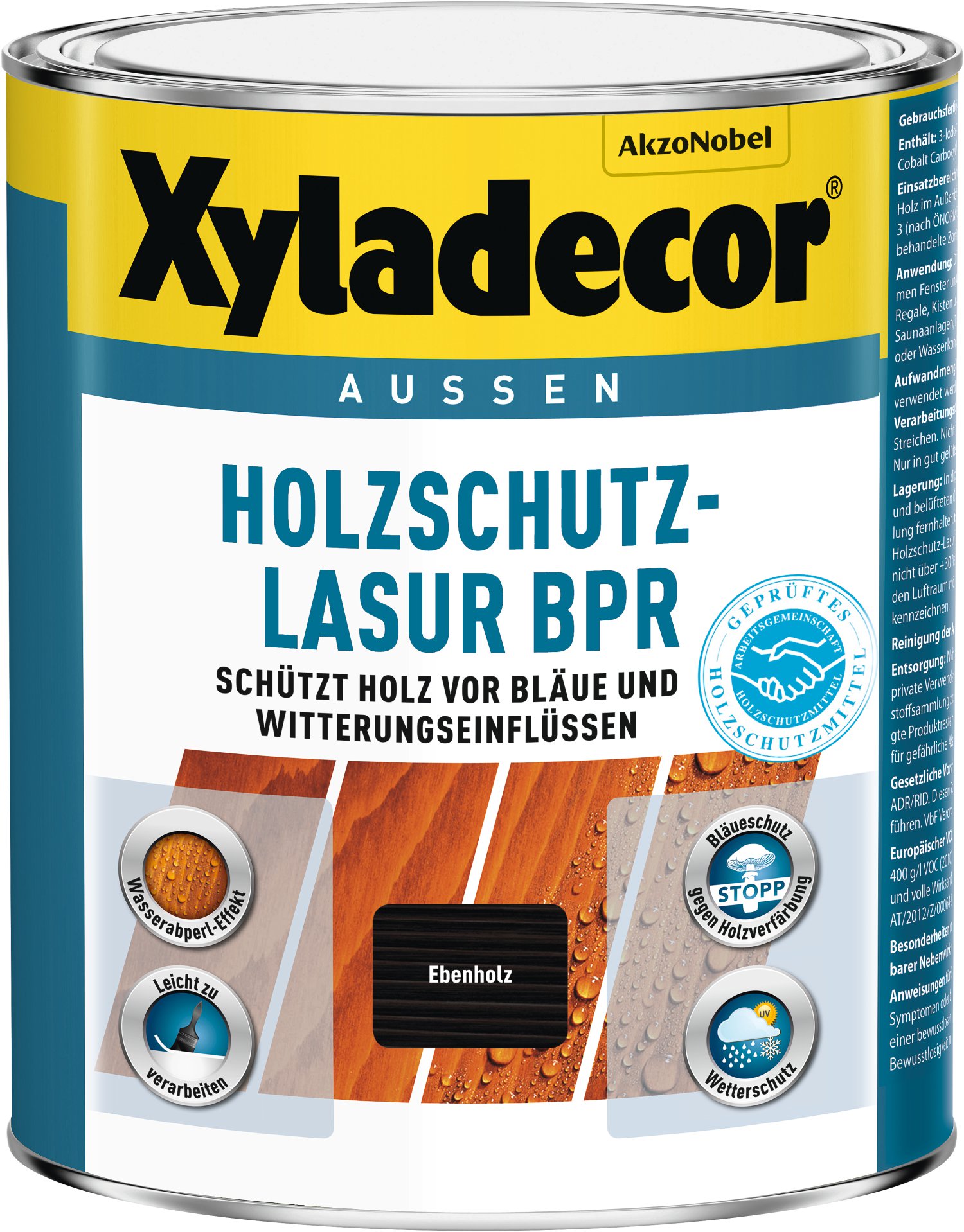 XYLADECOR Holzschutzlasur Ebenholz 1l