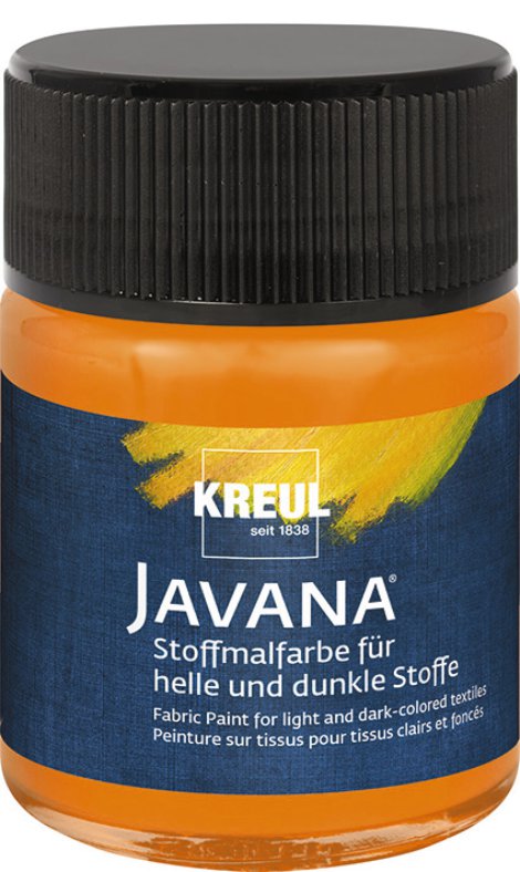KREUL Stoffmalfarbe für helle/dunkle Stoffe Orange 50 ml