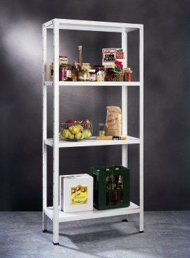 SCHULTE REGALWELT Steckgrundregal 4 Böden Weiß