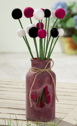 Filz Blumenstrauß Pompom
