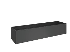 BIOHORT Hochbeet 4x1 Dunkelgrau-Metallic 397x102x77 cm (BxTxH)