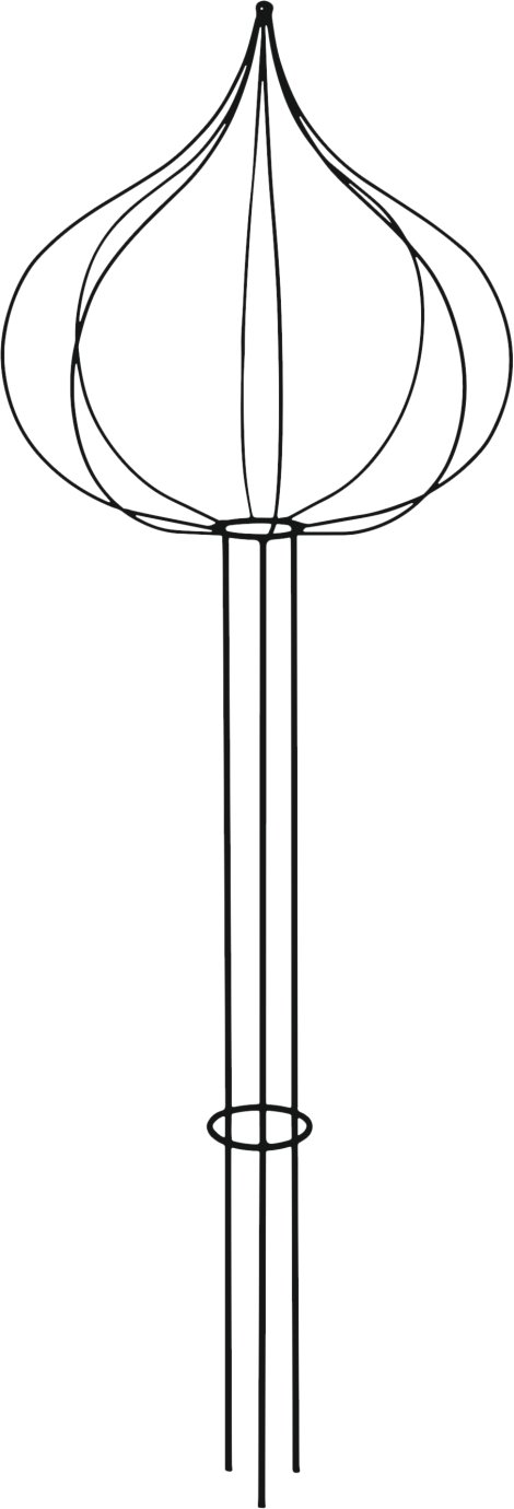 Rankzwiebel Rupel Schwarz 30x140 cm (⌀xH)