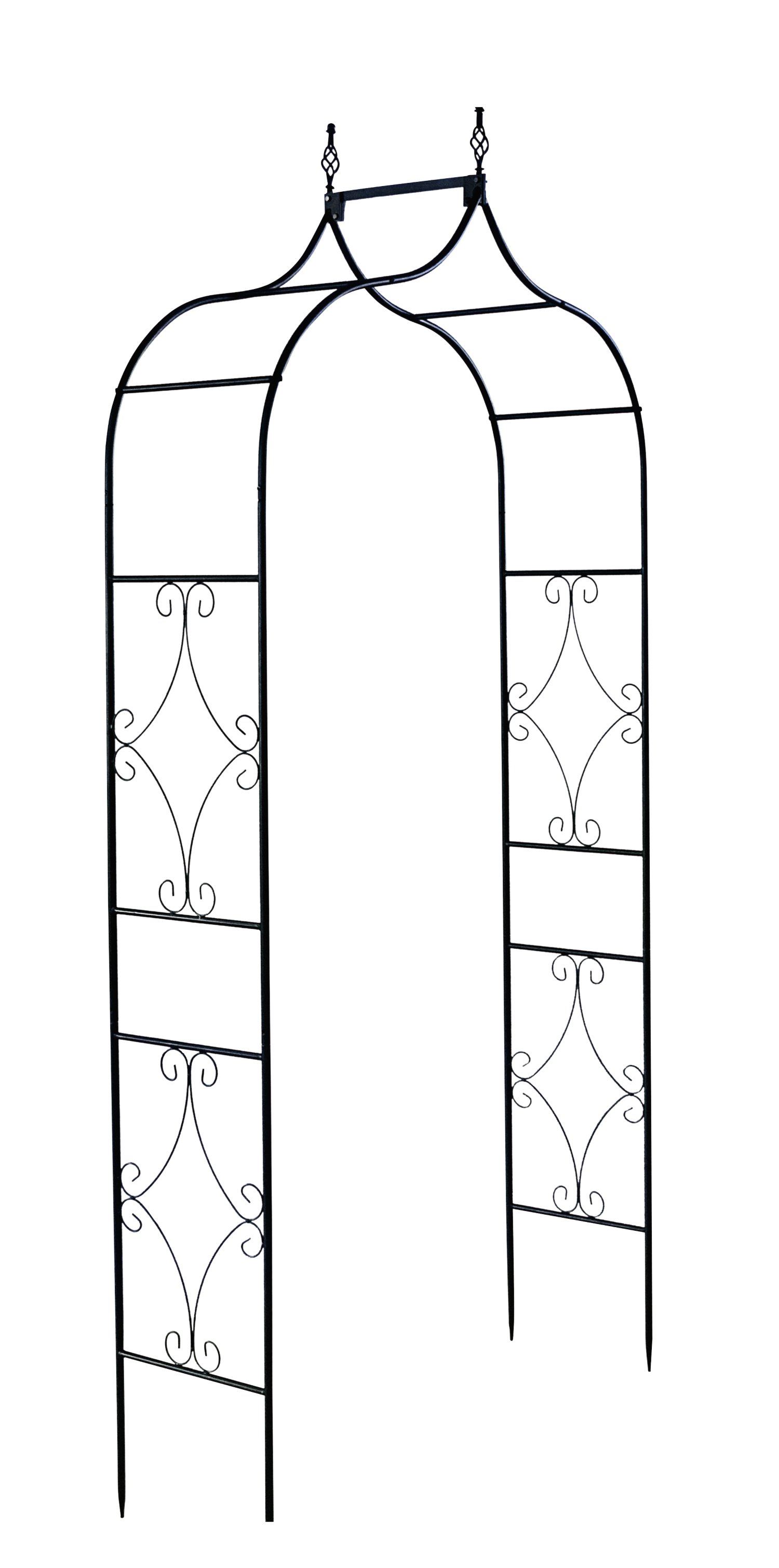 Rosenbogen Föhr Schwarz 130x38x240 cm
