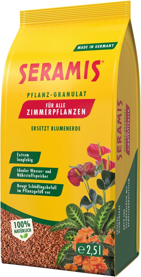 SERAMIS Pflanz-Granulat für Zimmerpflanzen 2,5 l