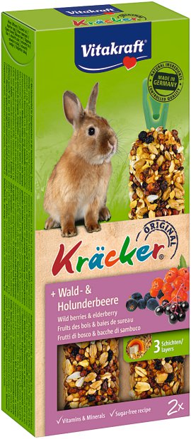 VITAKRAFT Waldbeer Kräcker Zwergkaninchen 2er-Pack