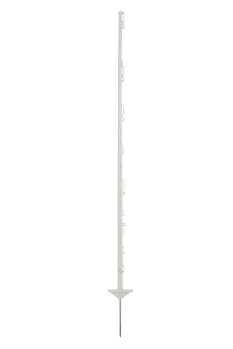 PULSARA PVC-Pfahl mit 7 Drahthalt Weiß 1,60 m