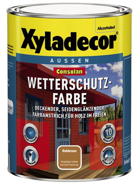 XYLADECOR Consolan Wetterschutz-Farbe Rehbraun 0,75 l