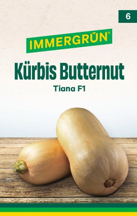 IMMERGRÜN Tütensamen Kürbis Butternut Tiana F1