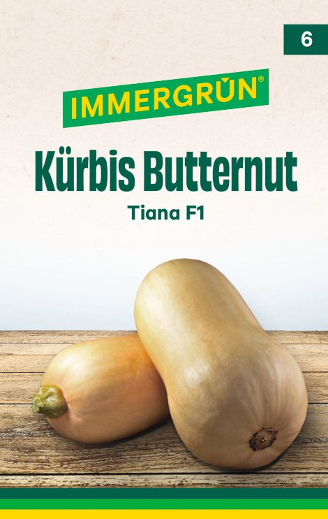 IMMERGRÜN Tütensamen Kürbis Butternut Tiana F1