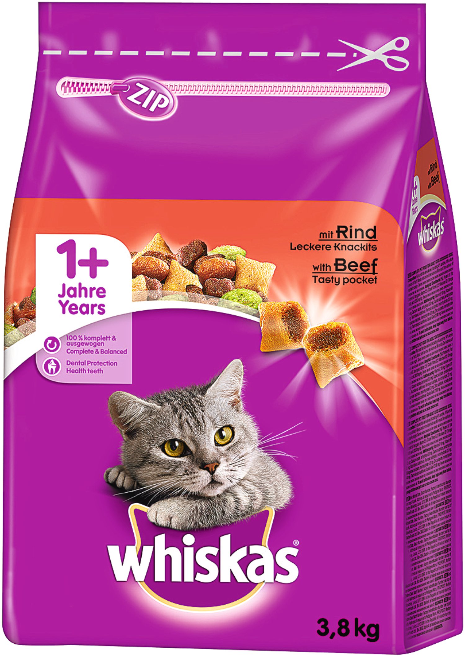 WHISKAS® Rind Adult 1+ 3,8 kg
