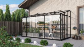 VITAVIA Anlehngewächshaus Osiris ESG/HKP Schwarz